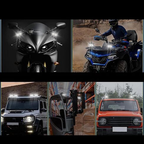 LED Motorcycle Headlight | Motorcycle Owl Headlight LED Spot Light | Adjustable Waterproof Flashlights for Car SUV Boat Truck Tractor Vehicle Rider Urban Automotive in Saudi Arabia