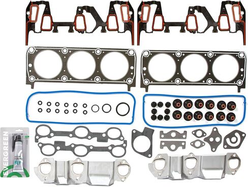 Evergreen SA-9761229206-7 Full Gasket Set Bearings Rings Compatible With/For 1999 Chevrolet Oldsmobile 3.1L OHV in Saudi Arabia