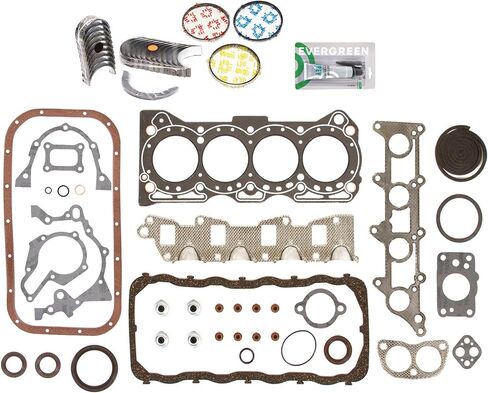 Evergreen SA-9761228964-6 Full Gasket Set Bearings Rings Compatible With/For 89-95 Geo Tracker Suzuki Sidekick 1.6 G16KC in Saudi Arabia
