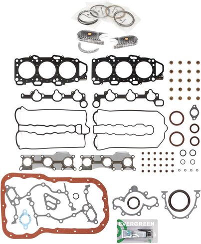 Evergreen SA-3129800516-2 Full Gasket Set Bearings Rings Compatible With/For 92-95 Mazda 929 3.0L DOHC JE48 JE47 in Saudi Arabia