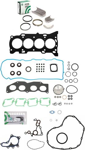 Evergreen SA-9761228032-6 Full Gasket Set Bearings Rings Compatible With/For 09-16 Toyota Avalon 2.5L 2.7L L4 DOHC 1ARFE in Saudi Arabia