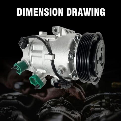 ضاغط تيار متردد CO 29193C مع قابض متوافق مع Kia 2014-2018 Forte Koup، متوافق مع Hyundai 2013-2018، يستبدل 97701A5800، 97701F2800، 97701F2800RU in Kuwait