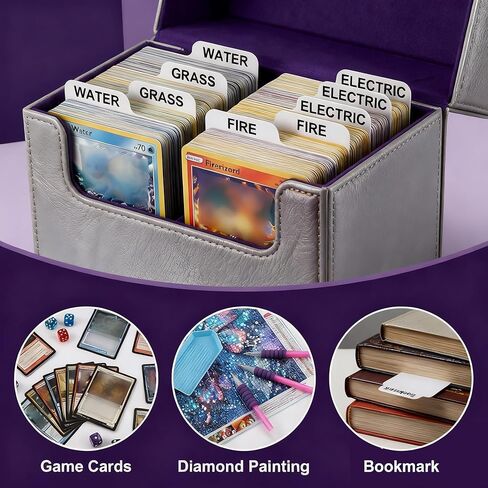 فواصل بطاقات التداول لصناديق التخزين، 160 قطعة من بطاقات تقسيم الورق لصناديق التخزين، منظم بطاقات البيسبول/MTG/TCG/الرياضة/الألعاب، بطاقة قياسية عمودية in Kuwait