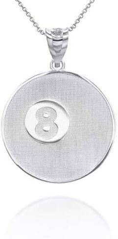 Claddagh Gold Billiards 8 Ball Pool Pendant 925 Sterling Silver in Saudi Arabia