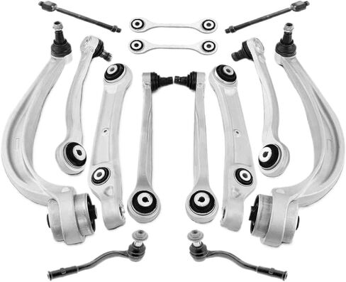 طقم تعليق المحور الأمامي مع قضيب ربط مثبت وأذرع تحكم سفلية علوية لعام 2015 وموديلات Q7 الأحدث - تتضمن الأجزاء 4M0407509B و4M0423811D in Kuwait