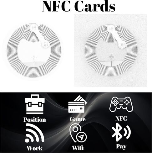 100pcs NFC Stickers Programmable Ntag215 NFC Tags Sticker 504 Bytes Memory Rewritable RFID Tags Sticker Adhesive RFID Labels in Saudi Arabia