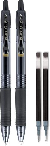 Pilot, G2 Premium Gel Roller Pens, Fine Point 0.7 mm, Black, Pack of 2 in Saudi Arabia