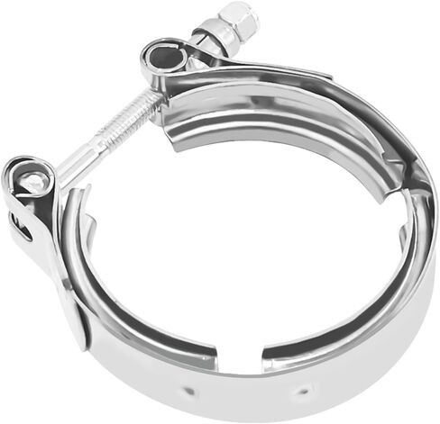 3 Inch V Band Clamp Exhaust Clamp with T-bolt for Exhaust Pipe Turbo Systems Drain Valves Radiator Hoses, 3 V Band Clamps with Flange Male Female Kit Stainless Steel Quick Release Connection in Saudi Arabia