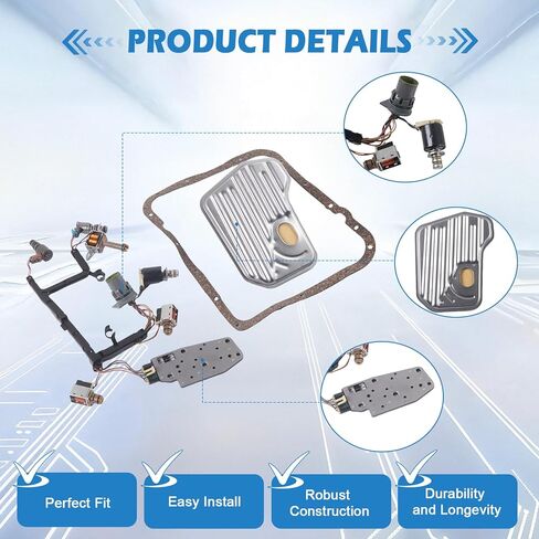 4L60E 4L65E Transmission Master Solenoid Kit with Harness Fit for GM Silverado Sierra Tahoe 1993-2005 Heavy-Duty Direct Replacement in Saudi Arabia
