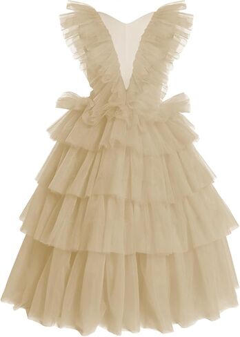 Layers Tulle Flower Girl Dress for Wedding Ball Gown Kid's Pageant Dress Long Puffy Child Prom Party Gown in Saudi Arabia