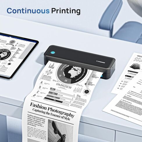 D820 Thermal Printer Paper 8.5 x 11 Inch, Continuous Thermal Paper Roll, US Letter Size printing paper Compatible with D820 Portable Printer, 2 Rolls in Saudi Arabia