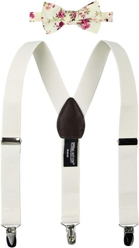 Spring Notion Boys' Suspenders and Light Floral Bow Tie Set in Saudi Arabia