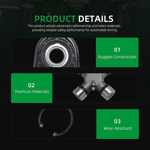 210866-1X حامل عمود المحرك الخلفي 5-160X مجموعة وصلات U مناسبة لفورد F250/F350 سوبر ديوتي 4WD RWD 1999-2010 يستبدل # HB210866-1X in Saudi Arabia