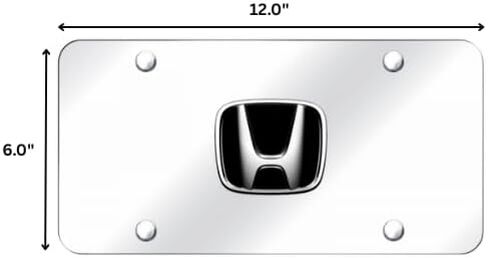 Au-Tomotive Gold Inc. Officially Licensed Chrome Logo on Chrome License Plate for Honda in Saudi Arabia