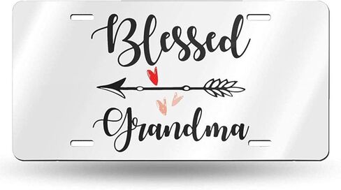 Blessed Grandma License Plate Cover Novelty Metal License Plate for Front of The Car Vanity Gifts for Women Girls and Man, 6 X 12 inches in Saudi Arabia