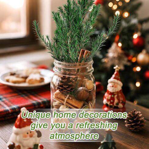Dried Greenery Stem Decor - Dried Greenery Green Melaleuca Bracteata Branch Real Leaves Branches for Gift Box Decoration,Vase Filler,DIY Crafts,Flower Arrangement and Christmas Decorations in Saudi Arabia