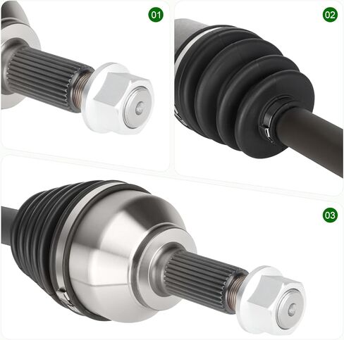 2-Pack Front CV Axle Shaft Assembly fits for Nissan Rogue (AWD Only) 2.5L 2008-2013, for Rogue Select (AWD Only) 2.5L 2014-2015, Driver and Passenger Side, All-Wheel Drive CV Axle in Saudi Arabia