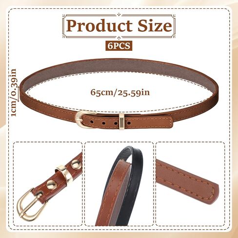 6 Pcs Adjustable Western Cowboy Hat Bands, Hat Bands for Cowboy Hats, PU Leather Western Hatbands Cowboys Hats Accessories for Men, Women in Saudi Arabia