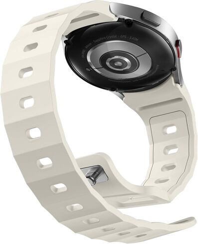 Sport Silicone Band Compatible with Samsung Galaxy Watch 7 6 5 4 FE 40mm 44mm/for Galaxy Watch 6 4 Classic 43mm 47mm 42mm 46mm/Watch 5 Pro 45mm/Active 2, 20mm No Gap Strap for Men Women in Saudi Arabia