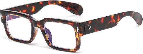 نظارات PORADAY مستطيلة للنساء والرجال نظارات زرقاء فاتحة ونظارات مربعة سوداء in Kuwait