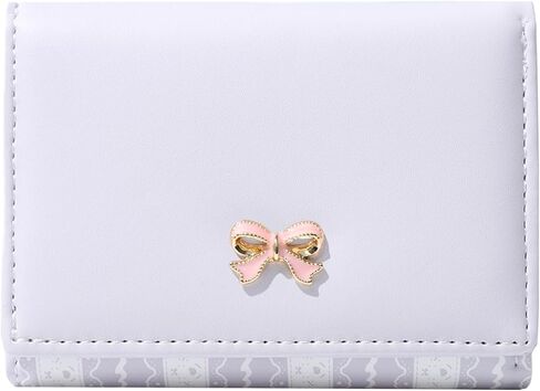 Sunwel Fashion Cute Wallets Girls Coquette Bow Small Wallet Pink Aesthetic with Card Slots ID Window Purse for Women in Saudi Arabia