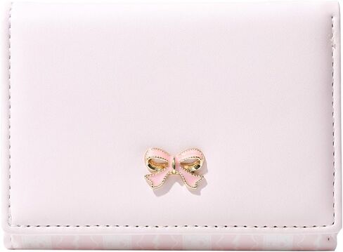 Sunwel Fashion Cute Wallets Girls Coquette Bow Small Wallet Pink Aesthetic with Card Slots ID Window Purse for Women in Saudi Arabia
