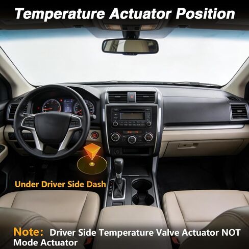 مشغل باب مزيج HVAC يسار مشغل درجة الحرارة الرئيسي متوافق مع Honda Odyssey EX EX-L Touring 2005-2010 Honda Ridgeline RTL RTS 2006-2014 استبدال # 79160-SHJ-A41 604-0885 in Saudi Arabia