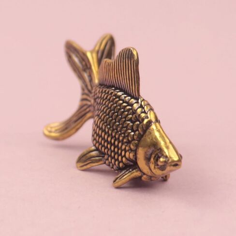 Goldfish Figurines Retro Brass Lucky Animal Statue Ornament Home Decor Desk Decoration Tea Pet in Saudi Arabia