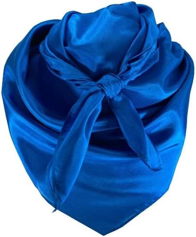 Yellowstone Wild Rag Bandana Scarf 100% Silk Solid Royal Blue in Saudi Arabia