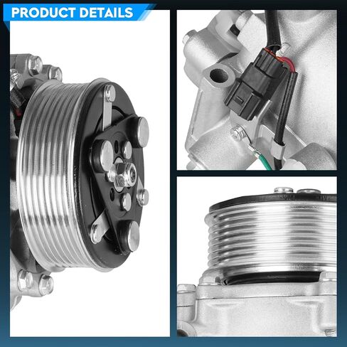 TadaMark A/C Air Conditioner Compressor With Clutch fit for Honda CR-V 2007-2014(Not for Touring, Se Model) for Civic Si 2012-2015, fit for Acura RDX 2007-2012, Compressor comes with 3 Pin Connector in Saudi Arabia