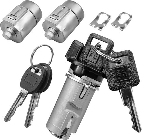 Ignition Switch & Door Lock Cylinders with Keys Fit for Chevrolet GMC Buick Cadillac Pickup Replace 924-791 12300443 701400 D1414B LC1428 in Saudi Arabia