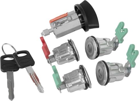 LC6177 Ignition Switch with Keys and Door Lock Cylinders Compatible with 1997-2020 E-150/E-250/E-350/Econoline Van Replace 703369 597638 in Saudi Arabia