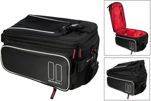 حقيبة باسيل للدراجة بتصميم رياضي خلفي للجنسين، لون أسود، مقاس واحد in Kuwait