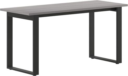 Flash Furniture Redmond Conference Table with U-Frame Base, Commercial Water and Scratch Resistant Laminate Finish, PVC Edge, Heavy Duty Steel Frame, 60x24, Gray Oak in Saudi Arabia
