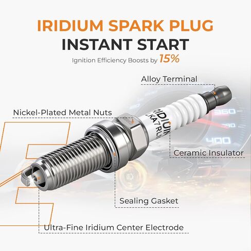 Ignition Coil Pack and Iridium Spark Plugs Kit Fit for Toyota 2009-2015 Corolla Prius Prius V/Plug-In Matrix Scion xD Lexus CT200h Pontiac Vibe 1.8L L4, Replacement for UF596 93501 4 Sets in Saudi Arabia