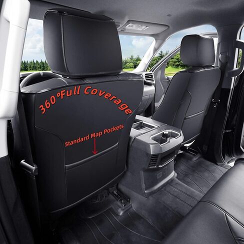 Custom Fit Tundra Seat Covers for Toyota Tundra 2022-2026 CrewMax&Double Cab SR,SR5,Limited Platinum,1794 Edition,TRD Pro,Capstone, Fits Gas & Hybrid, Faux Leather, 2-Row Full Set(Black) in Saudi Arabia