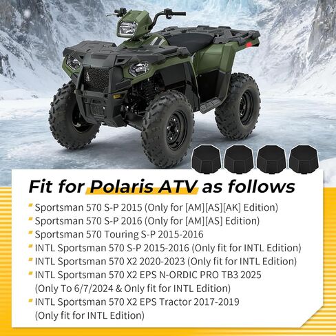 M MATI 4 قطعة غطاء محور العجلة الأسود لـ Polaris Sportsman 570 S-P 2015-2016 INTL Sportsman 570 X2 S-P 2015-2025 5451374-067 in Saudi Arabia