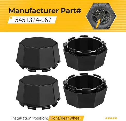M MATI 4 قطعة غطاء محور العجلة الأسود لـ Polaris Sportsman 570 S-P 2015-2016 INTL Sportsman 570 X2 S-P 2015-2025 5451374-067 in Saudi Arabia