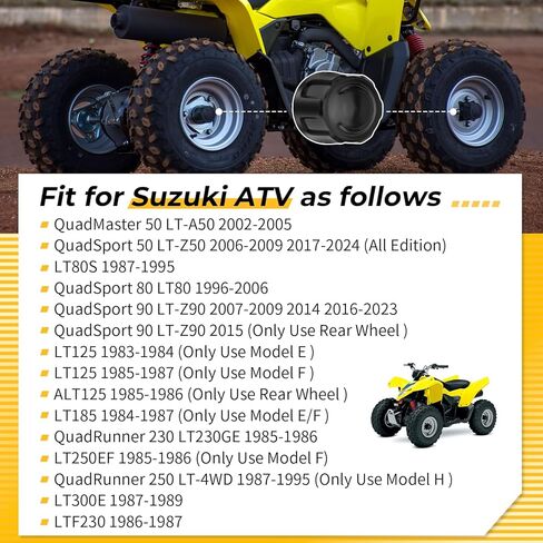 M MATI مركز غطاء عجلة المحور لسوزوكي LTF230 LT300E LT250EF LT185 ALT125 LT125 LT80S QuadRunner LT230GE LT-4WD 1983-1995 QuadMaster LT-A50 QuadSport LT-Z50 LT80 LT-Z90 1996-2024 54725-18A00 in Saudi Arabia