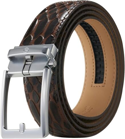 حزام السقاطة للرجال من Tonywell، نسيج منقوش على شكل تمساح، عرض 1-3/8، بني تمساح in Kuwait