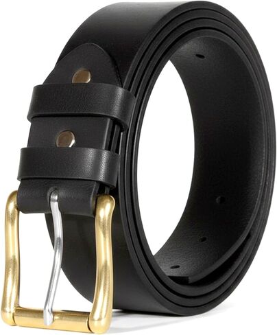 Mens Belts Leather Full Grain, Buffalo Leather, Handmade By Amish, (38mm) Width & (3.6mm) Thickness in Saudi Arabia