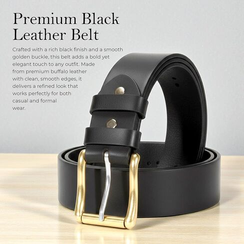 Mens Belts Leather Full Grain, Buffalo Leather, Handmade By Amish, (38mm) Width & (3.6mm) Thickness in Saudi Arabia