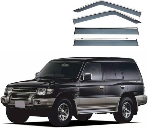 4 قطع من منحرف الرياح الأمامي والخلفي للسيارة Mitsubishi Pajero V31-V46 MK2-V20 1992-1998 نوافذ الأبواب الجانبية منحرف المطر والرياح ملحقات واقي الرياح in Saudi Arabia
