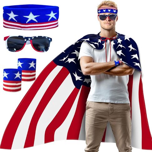 VERONLY 4th of July American Flag Costume Cape in Saudi Arabia