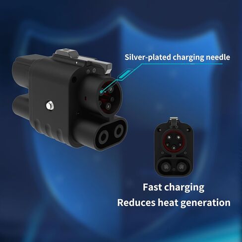 CCS2 إلى CCS1 EV مهايئ شاحن Supptrt تيار مستمر التيار المتناوب وضعين شحن تيار مستمر 1000 فولت 400A مهايئ شاحن سريع ل CCS1 EV in Kuwait