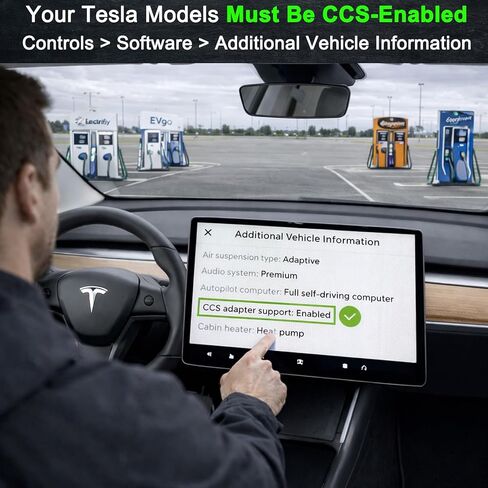 محول CCS1 إلى Tesla للطراز 3/Y/S/X 2021+، محول CCS Combo 1 لمركبات NACS EV التي تدعم CCS في شاحن تيار مستمر فقط، شحن سريع يصل إلى 250 كيلو واط/500 أمبير، متوافق مع محطة شحن المستوى 3 in Kuwait