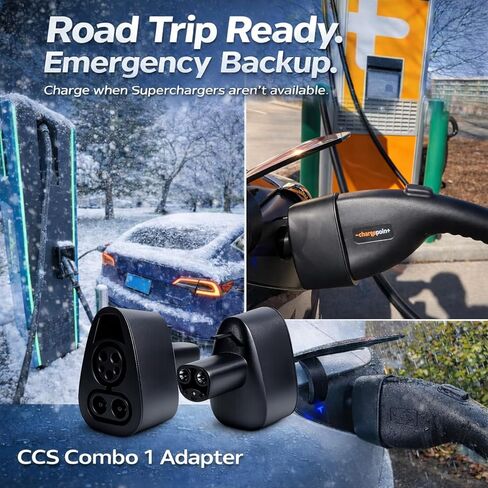محول CCS1 إلى Tesla للطراز 3/Y/S/X 2021+، محول CCS Combo 1 لمركبات NACS EV التي تدعم CCS في شاحن تيار مستمر فقط، شحن سريع يصل إلى 250 كيلو واط/500 أمبير، متوافق مع محطة شحن المستوى 3 in Kuwait