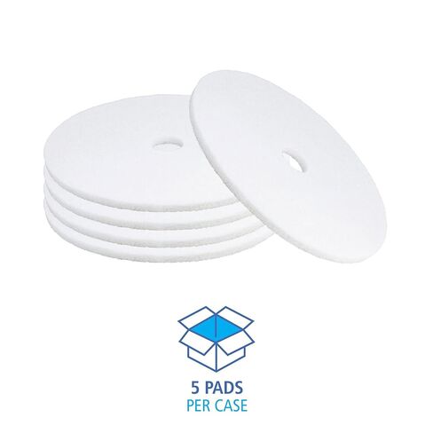 Boardwalk BWK4021WHI 21 in. Diameter Polishing Floor Pads - White (5/Carton) in Saudi Arabia