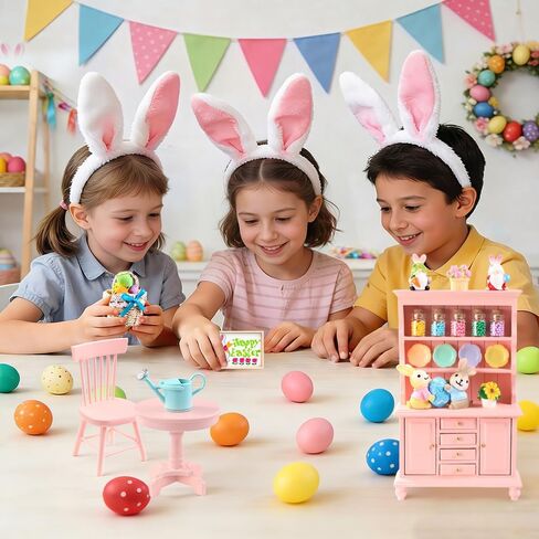 24 قطعة من زخارف المنمنمات لبيت دمية عيد الحب بمقياس 1:12 مجموعة أثاث رف كتب خشبي رومانسي صغير زجاجات صغيرة وكراسي وأكواب لديكور عيد الحب in Kuwait