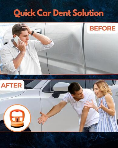 Car Dent Puller, 2PCS Car Dent Remover Tools for Car Dent Repair, Dent Popper, Small Dent Puller, Screen Repair Kit Suction Cups for Glass, Screen, Tiles & Objects Moving, Orange in Saudi Arabia